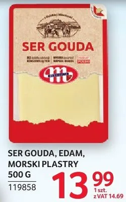 Ser Gouda, Edam, Morski plastry Mlekovita 500 g promocja w Selgros