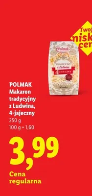 Makaron tradycyjny z Ludwina 4-jajeczny Polmak promocja w Lidl