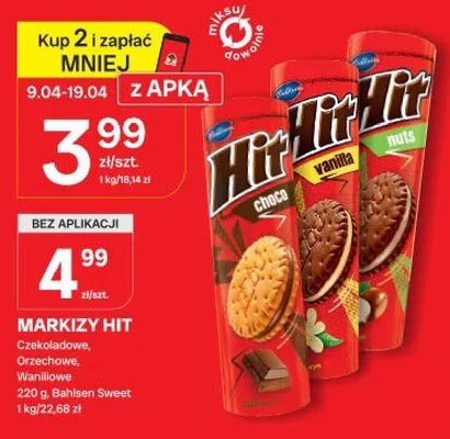 Ciastka czekoladowe, orzechowe, waniliowe promocja w Chorten