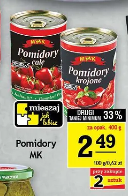 Pomidory krojone MK promocja w Gram Market