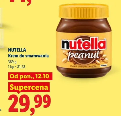 Krem do smarowania Nutella peanut promocja w Lidl