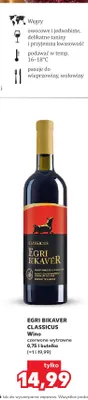 Wino czerwone Egri Bikaver Classicus wytrawne promocja w Kaufland