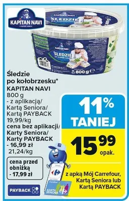 Śledzie po kołobrzesku KAPITAN NAVI promocja w Carrefour Market