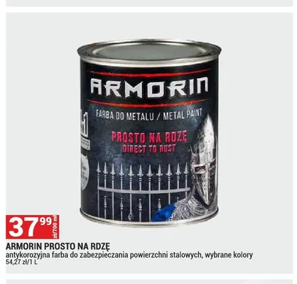 Farba do metalu Armorin prosto na rdzę promocja w Merkury Market