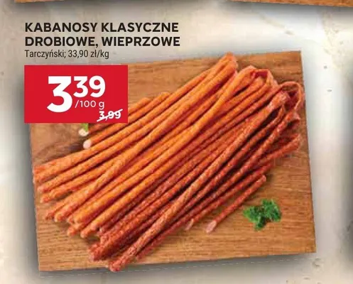 Kabanosy klasyczne wieprzowe Tarczyński promocja w Stokrotka