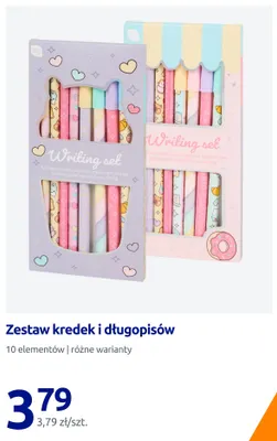 Zestaw kredek i długopisów 10 elementów promocja w Action