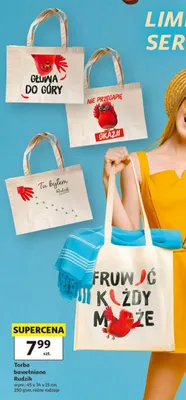 Torba bawełniana Rudzik wym.: 45x34x15cm 250gsm promocja w Auchan