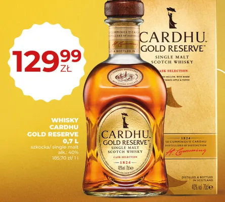Whisky Cardhu Gold Reserve promocja w Duży Ben