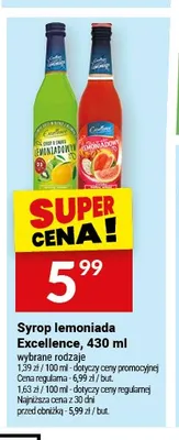 Syrop lemoniada Excellence 430ml promocja w Twój Market