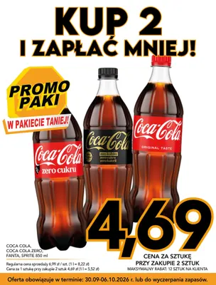 Napój gazowany Coca-Cola Zero promocja w Kupiec
