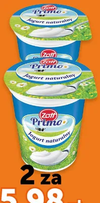 Jogurt naturalny Zott Primo naturalny promocja w ABC