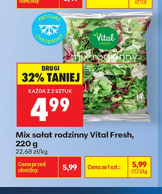 Mix sałat rodzinny Vital Fresh promocja w Biedronka