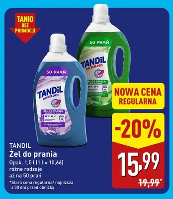 Żel do prania Tandil promocja w Aldi