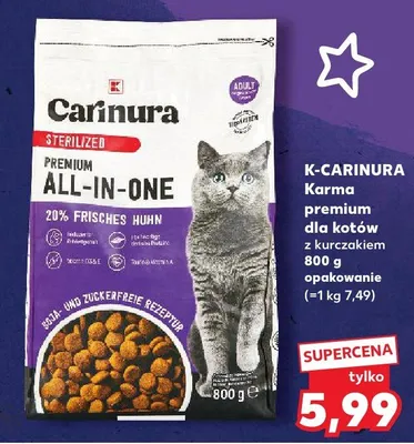 Karma premium dla kotów z kurczakiem 800g opakowanie promocja w Kaufland