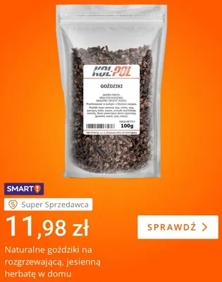 Naturalne goździki Kol-Pol promocja w Allegro
