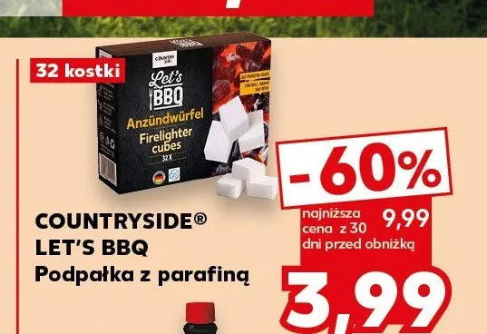 Podpałka z parafiną COUNTRYSIDE LET'S BBQ promocja w Kaufland