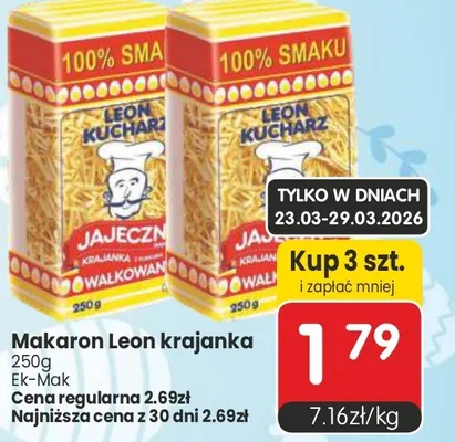 Makaron Leon krajanka jajeczny promocja w Market Point