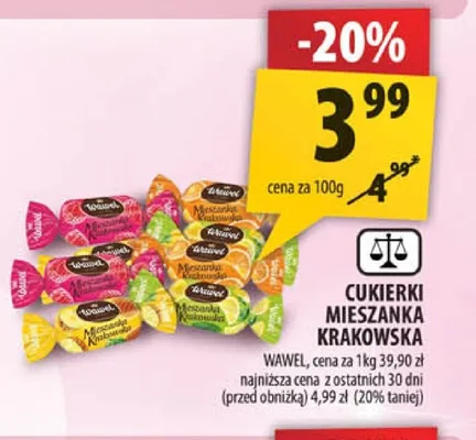 Cukierki Mieszanka Krakowska Wawel promocja w Arhelan