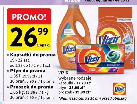 Proszek do prania Vizir promocja w Intermarche