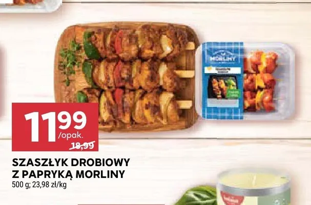 Szaszłyk drobiowy z papryką Morliny promocja w Stokrotka