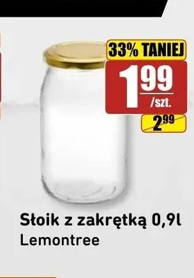 Słoik z zakrętką 0,9 l Lemontree promocja w API Market