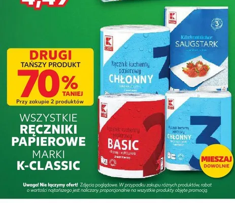 Ręczniki papierowe K-Classic promocja w Kaufland
