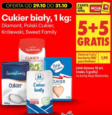 Cukier biały Polski promocja w Biedronka