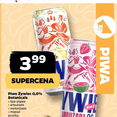 Piwo bezalkoholowe Żywiec Botanicals arbużada promocja w Netto