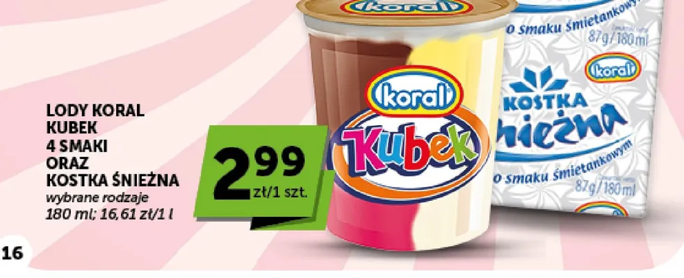 Lody Kubek 4 Smaki promocja w Euro Sklep