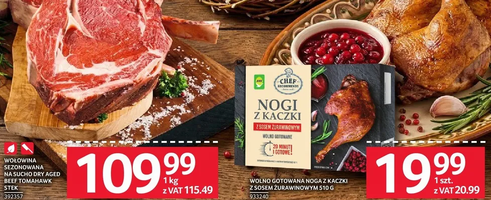 Wołowina sezonowana na sucho dry aged beef tomahawk stek promocja w Selgros