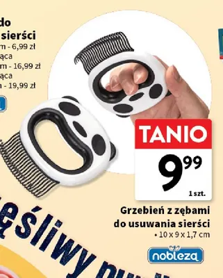 Grzebień z zębami do usuwania sierści Nobleza promocja w Intermarche