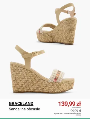Sandał na obcasie Graceland promocja w Deichmann