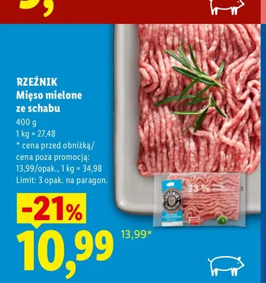 Mięso mielone ze schabu Rzeźnik promocja w Lidl