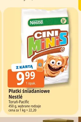 Płatki śniadaniowe Nestlé Cini Minis promocja w Leclerc