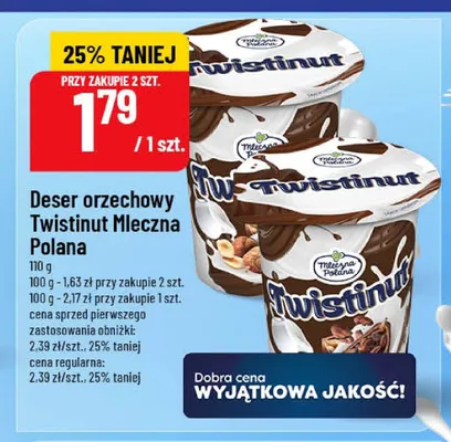 Deser orzechowy Twistinut Mleczna Polana promocja w POLOmarket