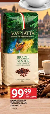 Kawa ziarnista Vaspiatta Brazil Santos promocja w Selgros