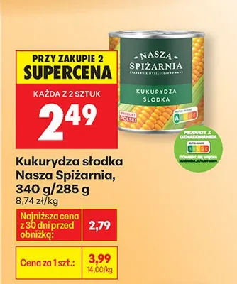 Kukurydza słodka promocja w Biedronka