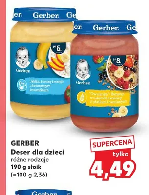 Deser dla dzieci Gerber promocja w Kaufland