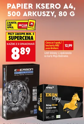 Papier ksero A4 promocja w Biedronka