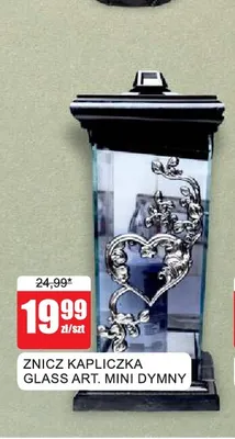 Znicz kapliczka Glass Art. Mini dymny promocja w Bingo