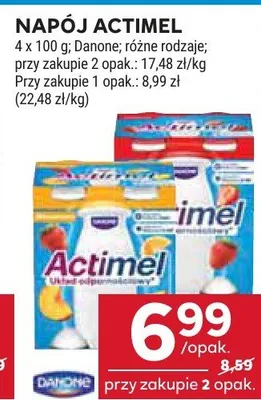 Napój Actimel różne rodzaje promocja w Stokrotka