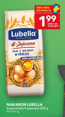 Makaron Lubella krajaneczka 4-jajeczna promocja w LEWIATAN