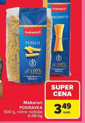 Makaron Podravka Spaghetti promocja w Carrefour