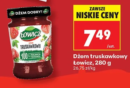 Dżem truskawkowy Łowicz promocja w Biedronka