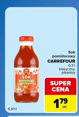 Sok pomidorowy Carrefour Classic pikantny promocja w Carrefour Express
