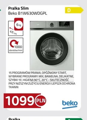 Pralka Slim Beko B1W630WDGPL promocja w kakto.pl
