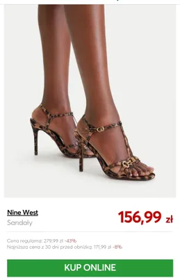 Sandały Nine West promocja w eobuwie.pl
