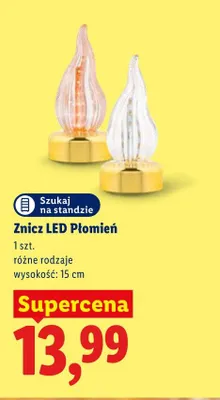 Znicz LED Płomień promocja w Lidl
