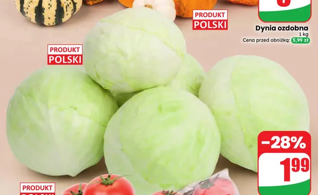 Kapusta biała promocja w Dino