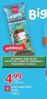 Lody Big Milk Minecraft promocja w Selgros